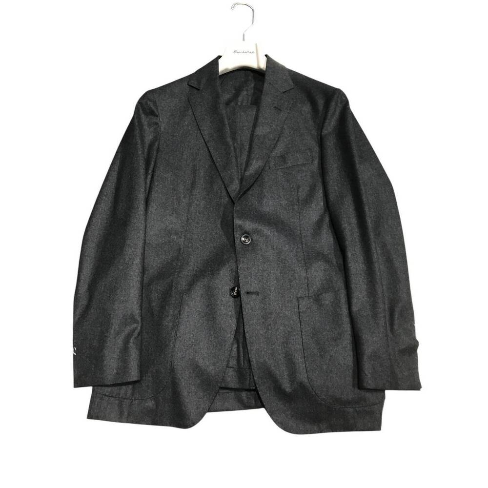NEW SARTORIO men's solid color blazer in charcoal